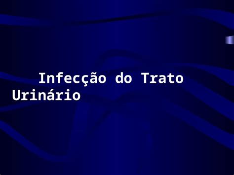 Ppt Infecção Do Trato Urinário Importância Causa Comum De Infecção