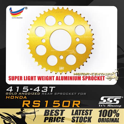 Gegancu Belakang Sss Aluminium Rear Sprocket Rs T For Honda