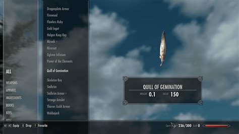 Quill of Gemination (Skyrim): ID, Spawn Commands, Value & Weight - TBM ...