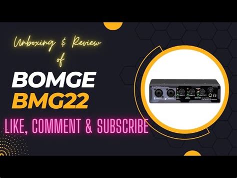 Bomge Bmg22 Unboxing Review YouTube