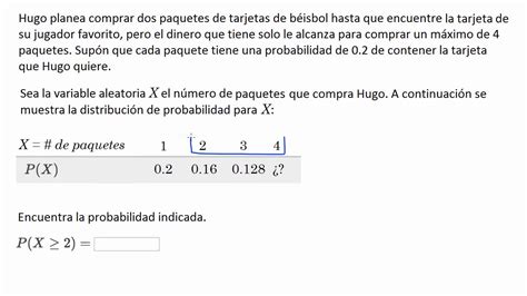 Ejemplo del análisis de una distribución discreta de probabilidad