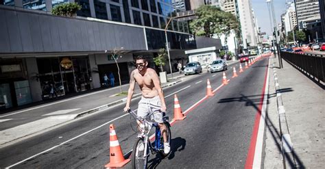 Ciclofaixa Inaugurada Na Avenida Paulista Em S O Paulo Fotos Uol