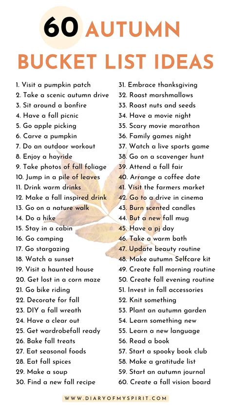 Ultimate Fall Bucket List 60 Fun Things To Do In Autumn Fall Bucket