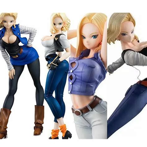 Dragon Ball Anime Series Android 18 Sexy Dress Short Hair Bending Over