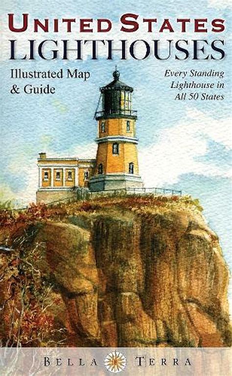 United States Lighthouses Illustrated Map And Guide Every Standing