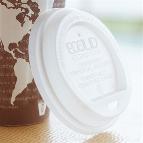 Eco Products EP ECOLID Oz Compostable Plastic Hot Cup Lid Case