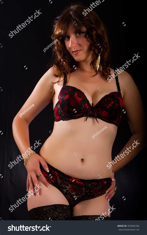 Sexy Woman Body Lingerie On Black Stock Photo 393066766 Shutterstock
