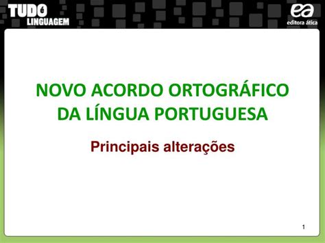 PPT NOVO ACORDO ORTOGRÁFICO DA LÍNGUA PORTUGUESA PowerPoint