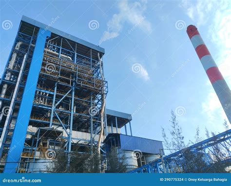 Electric steam power plant stock photo. Image of pollution - 290775324