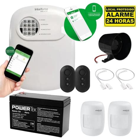 Kit Alarme Intelbras Anm Por App Celular 4 Sensores C Fio Alarme