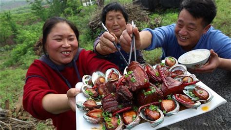 胖妹真的会享受，20只鲍鱼炖红烧肉，肥而不腻，祖孙三人吃过瘾高清1080p在线观看平台腾讯视频