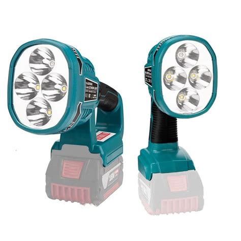 12W 18V portátil LED Lâmpada Luz de trabalho carregador USB Fit