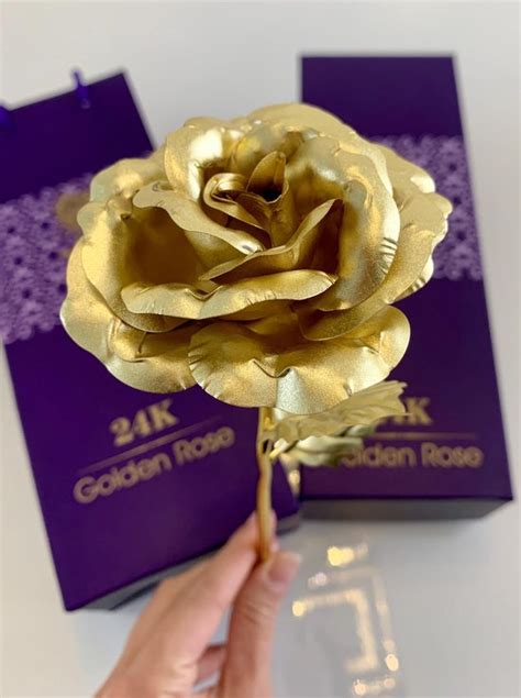 Gouden Roos 24k Met Luxe Doos En Geschenkverpakking Bol