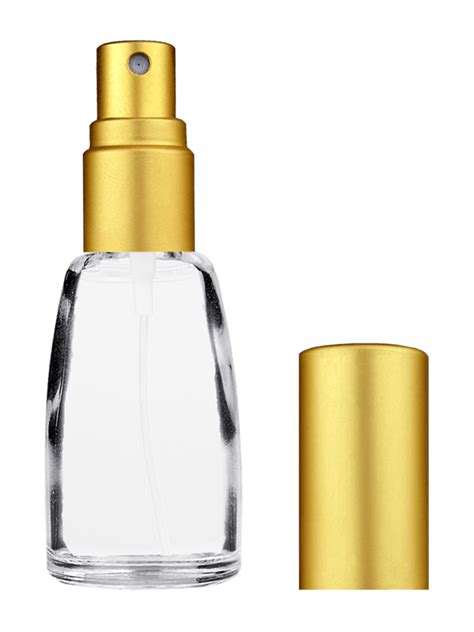 Bell Design Ml Clear Glass Bottle With Matte Gold Spray Fine Mist