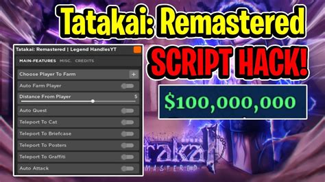 Tatakai Remastered Script GUI Hack AUTOFARM AUTO QUEST KILL AURA