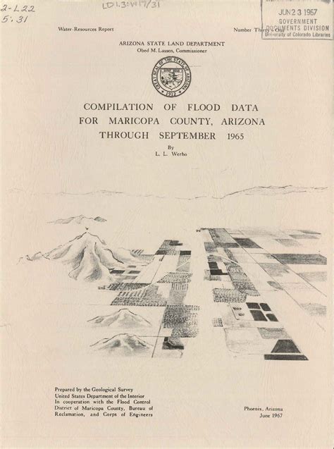 Compilation Of Flood Data For Maricopa County Arizona Through