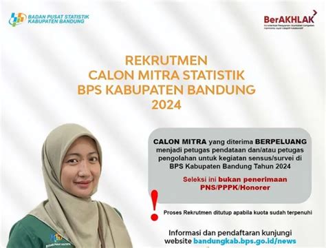 Pendaftaran Rekrutmen Mitra Statistik Bps Dibuka Ini Syarat Dan