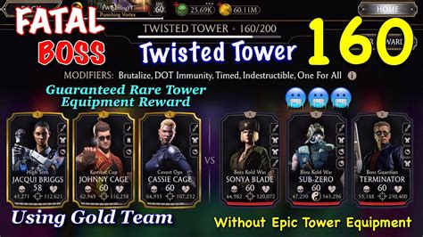 Twisted Fatal Tower Boss Using Gold Rare Tower Equipment Reward