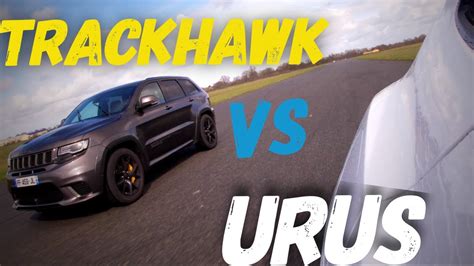 Drag Race Lamborghini Urus Vs Jeep Trackhawk Youtube