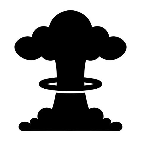 black vector mushroom cloud icon isolated on white background 42601376 ...