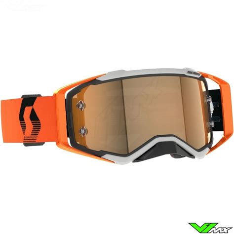 Scott Prospect Motocross Goggle Grey Orange Amplifier Gold Lens