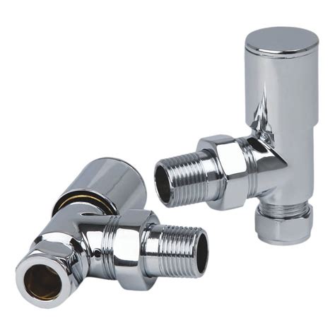 Symple Stuff Bethania Chrome Angled Radiator Valves Pair Wayfair Co Uk