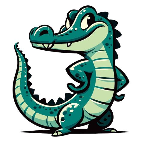 Premium Vector Cartoon Alligator Vector Illustration