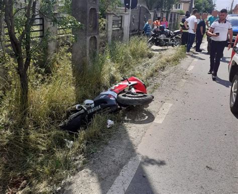 Un nou accident în care a fost implicat un motociclist A fost dus la