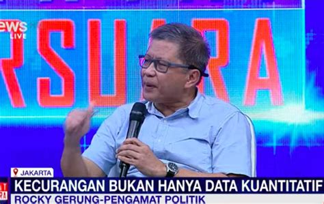 Rocky Gerung Kecurangan Pemilu Harus Dibongkar Di Dalamnya Ada