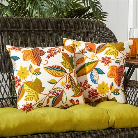 Outdoor Esprit Floral 17 Inch Accent Pillow Set Of 2 By Greendale