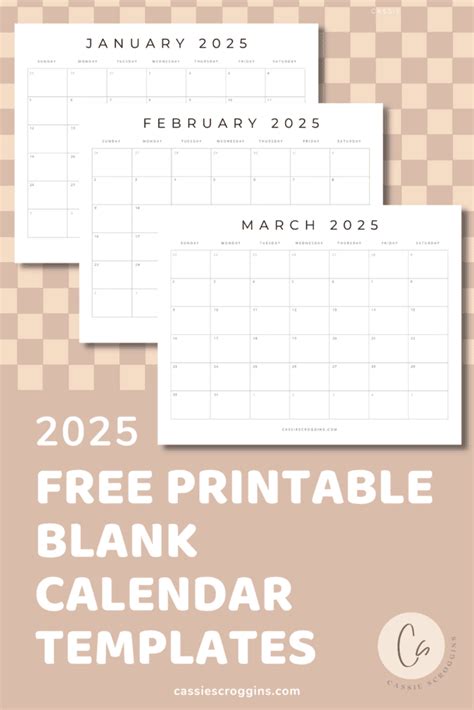 Get Organized And Plan Out 2025 With These Free Printable Blank 2025