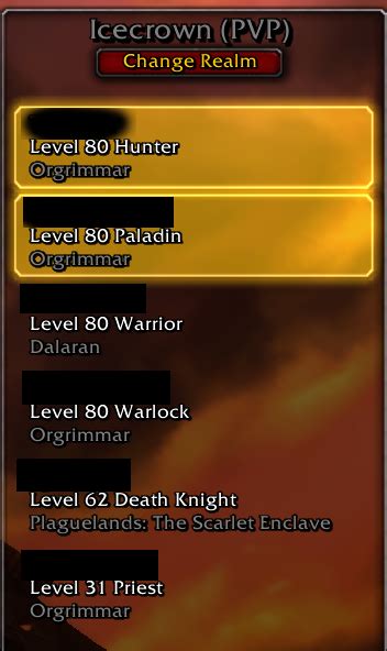 Selling Warmane Icecrown Contributor Account From 2017 Hunter