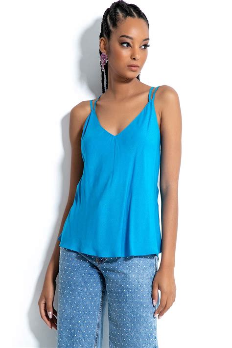 Blusa Viscose Glow Azul