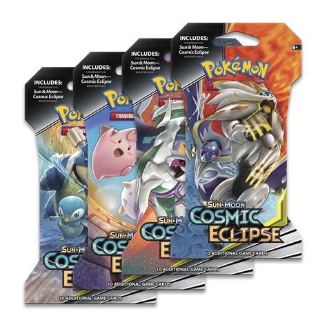 Pokémon TCG Sun MoonCosmic Eclipse Sleeved Booster Pack 10 Cards