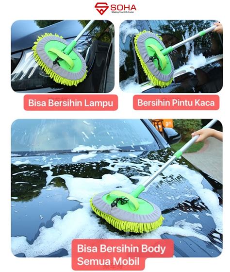 AM 54 Alat Sikat Cuci Mobil Microfiber Kemoceng Cendol Alat Pel