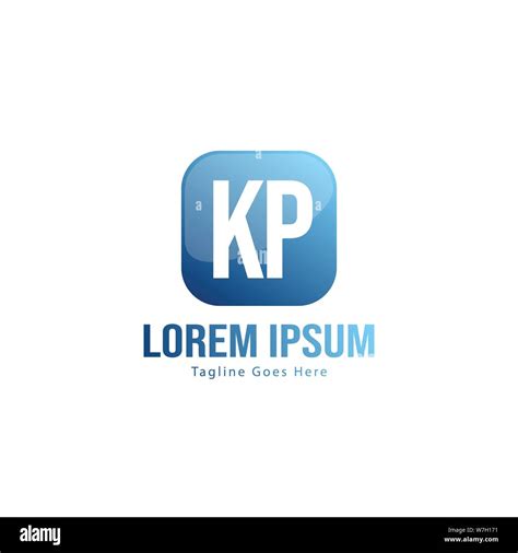Modèle avec logo KP initiale du bâti moderne. Lettre KP minimaliste ...