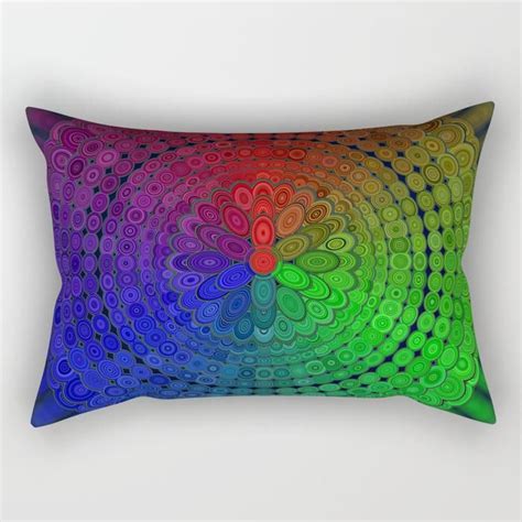 Rgb Mandala Rectangular Pillow By Mandala Magic By David Zydd