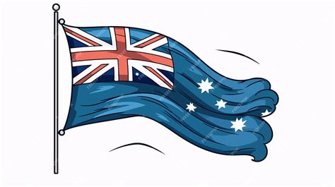 Australia Flag Drawing Style Isolated Vector | Premium AI-generated vector