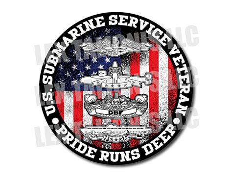 U S Submarine Service Veteran Pride Runs Deep Decal Us Etsy