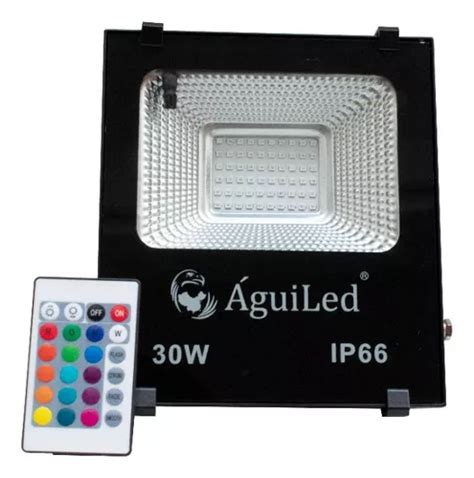 Reflector Led Rgb W Multicolor Control Remoto Color De La Carcasa