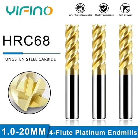 Yifino Hrc Flute High End Platinum Tungsten Steel Carbide Flat