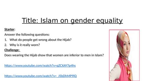 Islamic Teachings On Gender Equality Teaching Resources