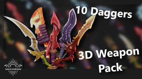 3D Weapon Pack 10 Stylized Daggers