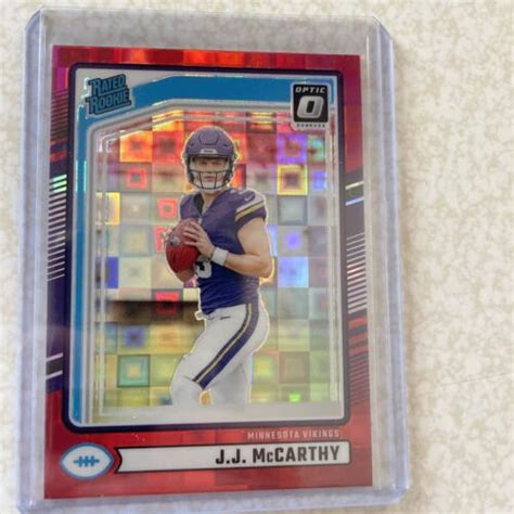 Jj Mccarthy Donruss Optic Red Pandora Rated Rookie Ebay