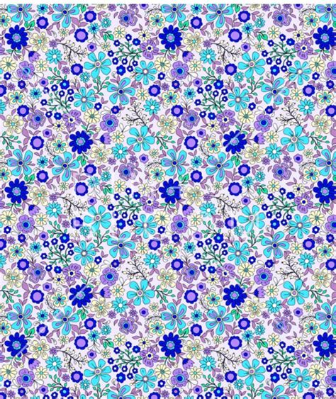 Blue and Purple Floral Wallpaper