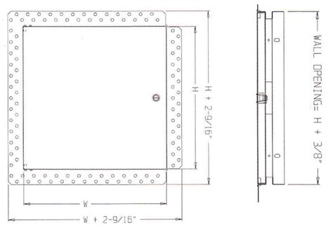 Acudor DW-5040 Concealed Flange Drywall Access Door 24" x 24" Prime ...