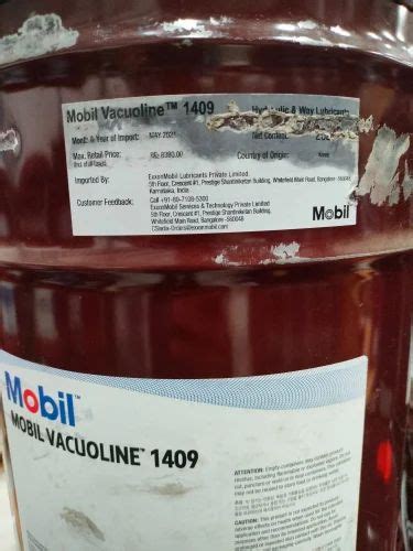 MOBIL VACUOLINE 1409 Hydraulic And Way Oil For Industrial At Rs 325