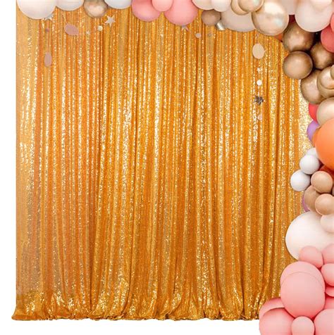 Buy Sequin Backdrop Curtain Gold 4ftx6ft Sequence Fabric Backdrop