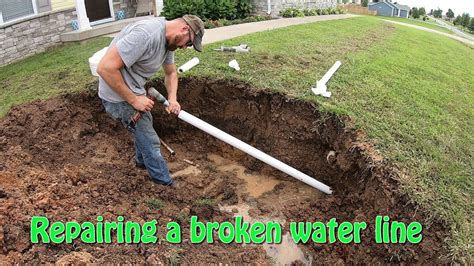 Repairing A Broken Water Line YouTube