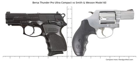 Bersa Thunder Pro Ultra Compact Vs Smith Wesson Model 60 Size